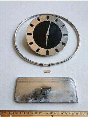 1930's Frank Mariano Skyscraper Style Desk Clock Complete Working Broken Base